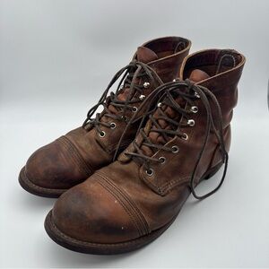 Red Wing Shoes Iron Ranger Heritage 8085 Men's Copper Rough Tough Size 11.5D